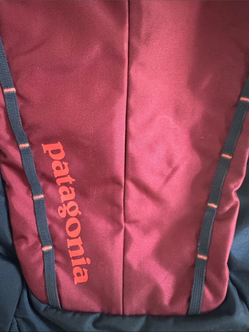 Patagonia Navy and Burgundy Daypack with Multiple Pockets - Picture 4 of 5